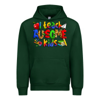 Forest Green i teach ausome kids autism teacher Urban Hoodie - Zillion Design Studio