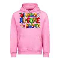 Fuchsia Pink i teach ausome kids autism teacher Urban Hoodie - Zillion Design Studio