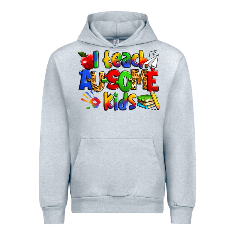 I Teach Ausome Kids Autism Teacher Urban Hoodie by Zillion Design Studio | Teevron