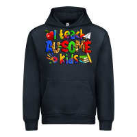 Navy i teach ausome kids autism teacher Urban Hoodie - Zillion Design Studio