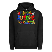 Pigment Black i teach ausome kids autism teacher Urban Hoodie - Zillion Design Studio