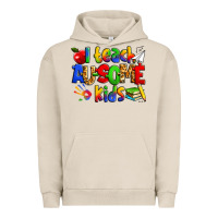 Pigment French Oak i teach ausome kids autism teacher Urban Hoodie - Zillion Design Studio