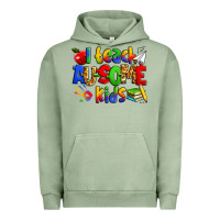 Pigment Oil Green i teach ausome kids autism teacher Urban Hoodie - Zillion Design Studio