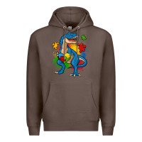 Coffee autism trex Premium Hoodie - Zillion Design Studio