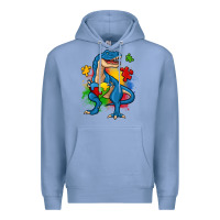 Colony Blue autism trex Premium Hoodie - Zillion Design Studio