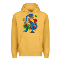 Mustard autism trex Premium Hoodie - Zillion Design Studio