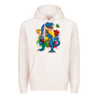Pale Pink autism trex Premium Hoodie - Zillion Design Studio