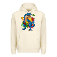 Sandshell autism trex Premium Hoodie - Zillion Design Studio