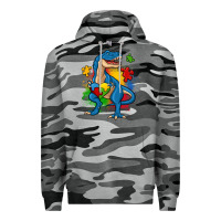 Slate Camo autism trex Premium Hoodie - Zillion Design Studio
