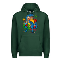 Sports Green autism trex Premium Hoodie - Zillion Design Studio