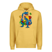 Antique Gold autism trex Premium Hoodie - Zillion Design Studio
