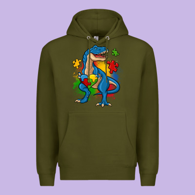 Autism Trex Premium Hoodie Designed By Zillion Design Studio