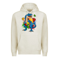 Oatmeal Heather autism trex Premium Hoodie - Zillion Design Studio
