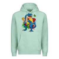 Seafoam autism trex Premium Hoodie - Zillion Design Studio