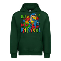 Forest Green it's ok to be different autism trex Urban Hoodie - Zillion Design Studio