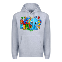Heather Grey be kind autism elephant Premium Hoodie - Zillion Design Studio