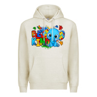 Oatmeal Heather be kind autism elephant Premium Hoodie - Zillion Design Studio