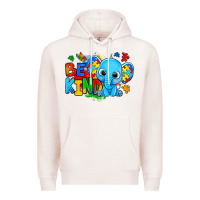 Pale Pink be kind autism elephant Premium Hoodie - Zillion Design Studio
