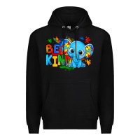 Black be kind autism elephant Premium Hoodie - Zillion Design Studio