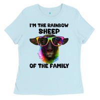 Baby Blue i'm the rainbow sheep of the family suffolk sheep Ladies Tee - Artiststas