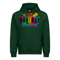 Forest Green my brother is ausome autism Urban Hoodie - Zillion Design Studio