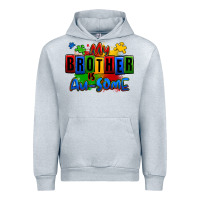 Heather Grey my brother is ausome autism Urban Hoodie - Zillion Design Studio