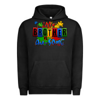 Pigment Black my brother is ausome autism Urban Hoodie - Zillion Design Studio