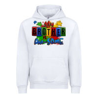 White my brother is ausome autism Urban Hoodie - Zillion Design Studio