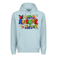 Blue Mist i teach ausome kids autism teacher Premium Hoodie - Zillion Design Studio