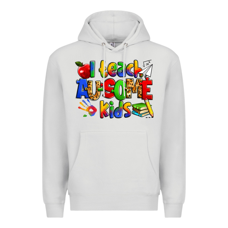 I Teach Ausome Kids Autism Teacher Premium Hoodie by Zillion Design Studio | Teevron