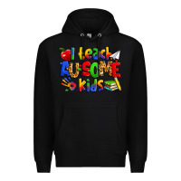 Black i teach ausome kids autism teacher Premium Hoodie - Zillion Design Studio