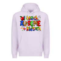 Lilac i teach ausome kids autism teacher Premium Hoodie - Zillion Design Studio