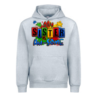 Heather Grey my sister is ausome autism Urban Hoodie - Zillion Design Studio
