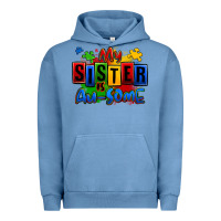 Pigment Pebble Blue my sister is ausome autism Urban Hoodie - Zillion Design Studio