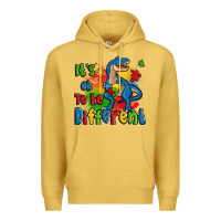Antique Gold it's ok to be different autism trex Premium Hoodie - Zillion Design Studio