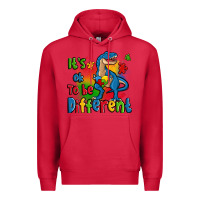 Cardinal it's ok to be different autism trex Premium Hoodie - Zillion Design Studio