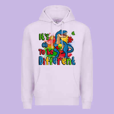 It's Ok To Be Different Autism Trex Premium Hoodie Designed By Zillion Design Studio