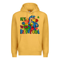 Mustard it's ok to be different autism trex Premium Hoodie - Zillion Design Studio