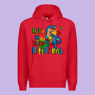 It's Ok To Be Different Autism Trex Premium Hoodie Designed By Zillion Design Studio