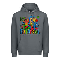 Rock it's ok to be different autism trex Premium Hoodie - Zillion Design Studio
