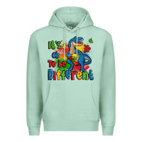 Seafoam it's ok to be different autism trex Premium Hoodie - Zillion Design Studio