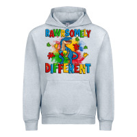 Heather Grey rawrsomely different autism trex Urban Hoodie - Zillion Design Studio