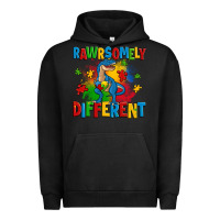 Pigment Black rawrsomely different autism trex Urban Hoodie - Zillion Design Studio