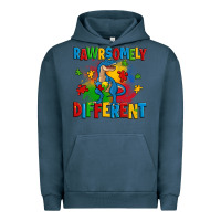 Pigment Midnight Navy rawrsomely different autism trex Urban Hoodie - Zillion Design Studio