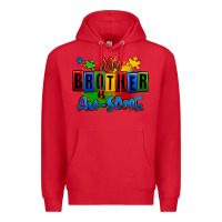 Red my brother is ausome autism Premium Hoodie - Zillion Design Studio