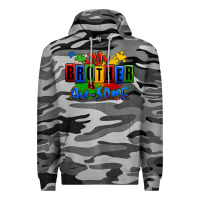 Slate Camo my brother is ausome autism Premium Hoodie - Zillion Design Studio