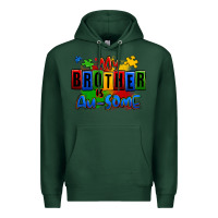 Sports Green my brother is ausome autism Premium Hoodie - Zillion Design Studio