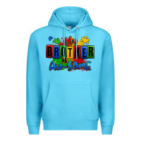 Ocean Blue my brother is ausome autism Premium Hoodie - Zillion Design Studio