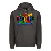 Smoke my brother is ausome autism Premium Hoodie - Zillion Design Studio