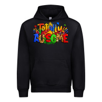 Black totally ausome autism Urban Hoodie - Zillion Design Studio